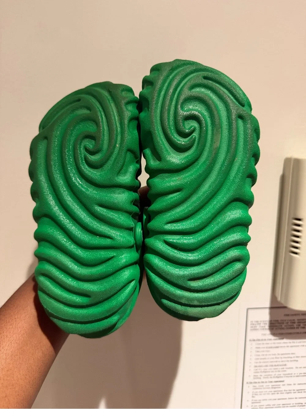 CROCS Kids' Green Sculpted Clog Sandals